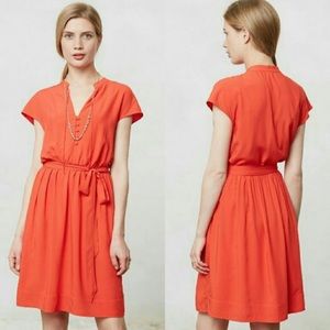 {A n t h r o} Maeve Red Dress